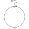 Lafonn Simulated Diamond Pavé Initial Bracelet In Silver/white K