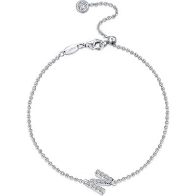 Lafonn Simulated Diamond Pavé Initial Bracelet In Metallic