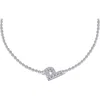 Lafonn Simulated Diamond Pavé Initial Bracelet In Silver/white P