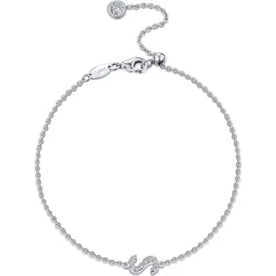 Lafonn Simulated Diamond Pavé Initial Bracelet In Metallic