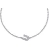 Lafonn Simulated Diamond Pavé Initial Bracelet In Silver/white U