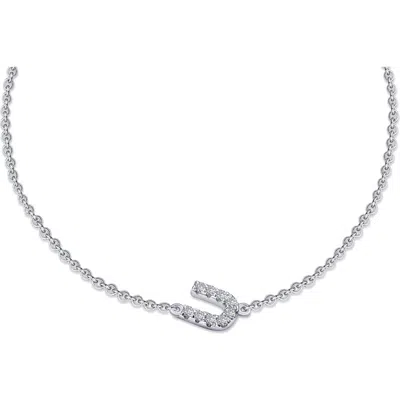 Lafonn Simulated Diamond Pavé Initial Bracelet In Silver/white U