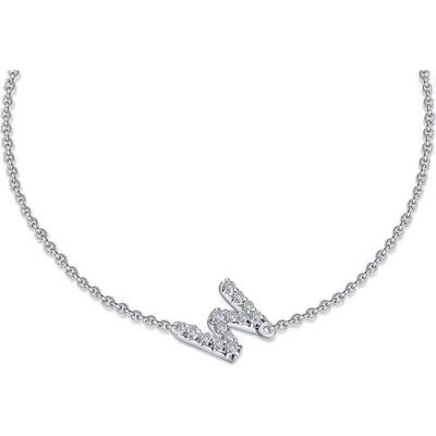 Lafonn Simulated Diamond Pavé Initial Bracelet In Silver/white W