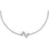 Lafonn Simulated Diamond Pavé Initial Bracelet In Silver/white Z