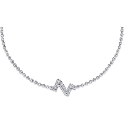Lafonn Simulated Diamond Pavé Initial Bracelet In Silver/white Z