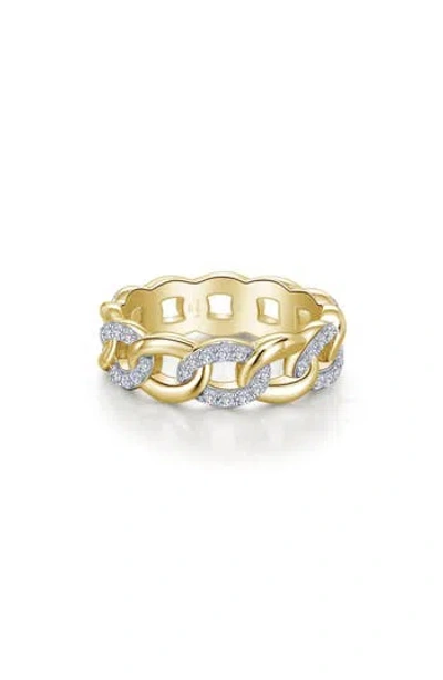 Lafonn Simulated Diamond Pavé Link Eternity Ring In Gold