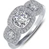 Lafonn Simulated Diamond Ring In Silver