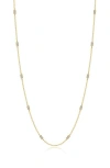 Lafonn Simulated Diamond Station Necklace In Gold/white