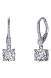 Lafonn Solitaire Simulated Diamond Drop Earrings In Silver