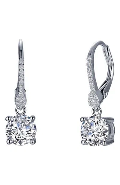 Lafonn Solitaire Simulated Diamond Drop Earrings In Silver