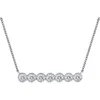 Lafonn Symbols Of Joy Simulated Diamond Bar Pendant Necklace In White