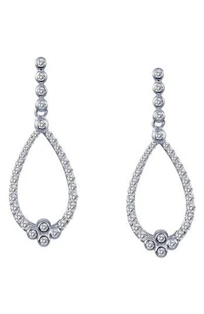 Lafonn Teardrop Earrings In White