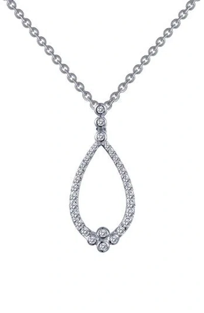 Lafonn Teardrop Pendant Necklace In White