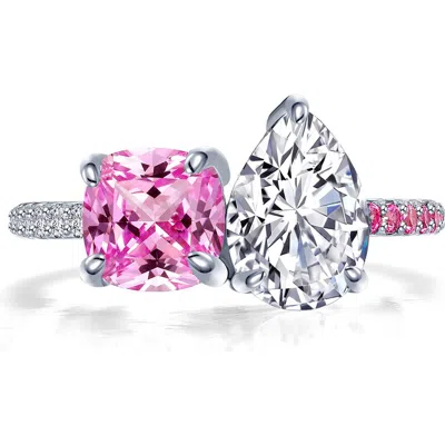 Lafonn Toi Et Moi Simulated Diamond & Lab-grown Pink Sapphire Ring