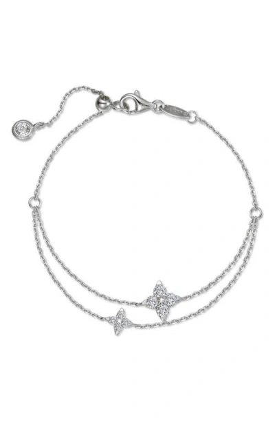 Lafonn Trillium Simulated Diamond Station Bracelet In Silver