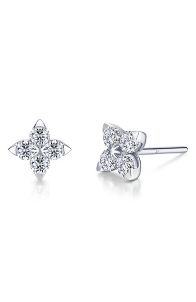 Lafonn Trillium Simulated Diamond Stud Earrings In Silver