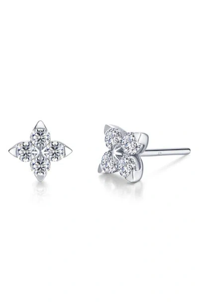 Lafonn Trillium Simulated Diamond Stud Earrings In Silver
