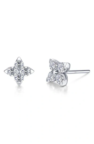 Lafonn Trillium Simulated Diamond Stud Earrings In Metallic