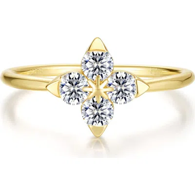 Lafonn Trillium Superbloom Simulated Diamond Flower Ring In Gold