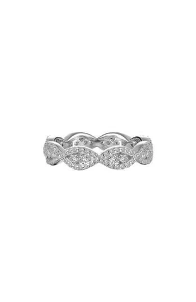 Lafonn Wave Simulated Diamond Eternity Band In Metallic