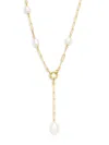 LAFONN WOMEN'S 18K GOLDPLATED STERLING SILVER & 14MM CULTURED FRESHWATER PEARL LARIAT NECKLACE