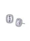 Lafonn Women's Classic Platinum Plated Sterling Silver & 2.92 Tcw Simulated Diamond Halo Stud Earrings In Silver