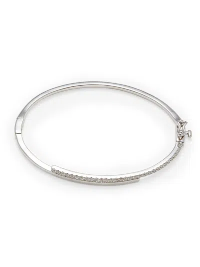 Lafonn Women's Classic Sterling Silver & Simulated Diamond Overlap Bangle Bracelet