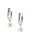 LAFONN WOMEN'S LASSAIE IN MOTION PLATINUM PLATED STERLING SILVER & SIMULATED DIAMOND EARRINGS