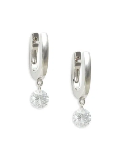 Lafonn Women's Lassaie In Motion Platinum Plated Sterling Silver & Simulated Diamond Earrings In Metallic
