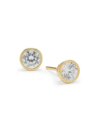 Lafonn Women's Monte Carlo 18k Yellow Gold & Bezel Simulated Diamond Stud Earrings