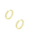 Lafonn Women's Paperclip Two Tone Plated Sterling Silver & Simulated Diamond Hoop Earrings In Silver