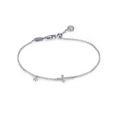 Lafonn Women's Sideways Cross Bracelet In Silver