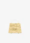 L'afshar Eva Crushed Ice Top Handle Bag In Gold