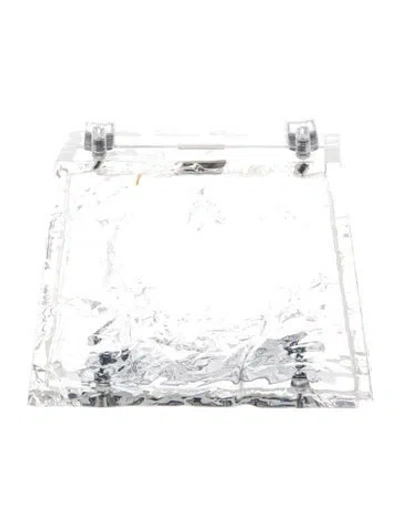 Pre-owned L'afshar Top Handle Bag In Metallic/silver