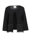 Lafty Lie Woman Cardigan Black Size 14 Viscose, Polyamide In Black
