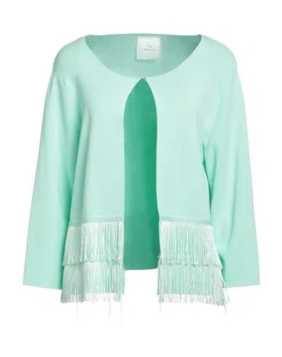 Lafty Lie Woman Cardigan Light Green Size 10 Viscose, Polyamide
