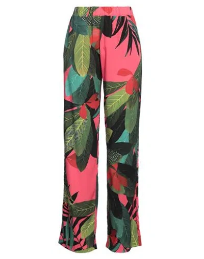 Lafty Lie Woman Pants Coral Size 14 Polyester In Red