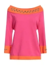 Lafty Lie Woman Sweater Fuchsia Size 8 Viscose, Polyamide In Pink