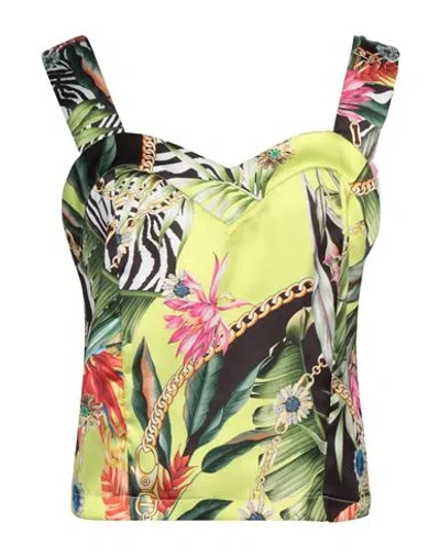 Lafty Lie Woman Top Lime Green Size 10 Polyester, Recycled Polyester