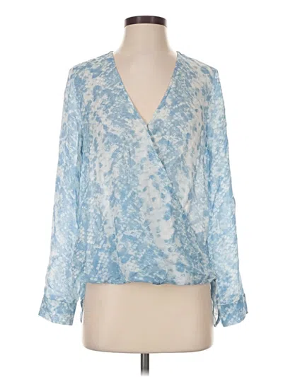 L'agence 3/4 Sleeve Blouse In Blue