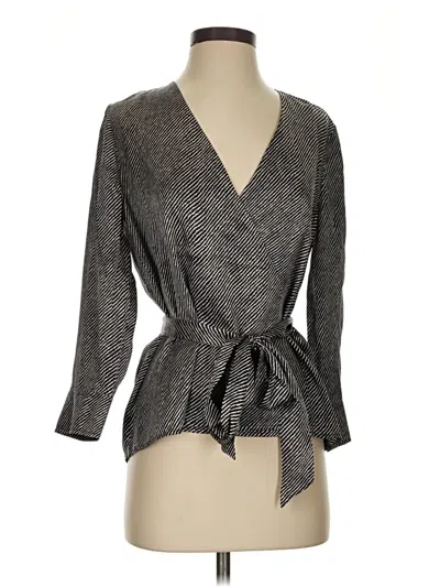 Pre-owned L'agence 3/4 Sleeve Blouse In Gray