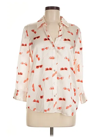 Pre-owned L'agence 3/4 Sleeve Blouse In Ivory