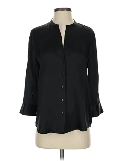 Pre-owned L'agence 3/4 Sleeve Button Down Shirt In Black