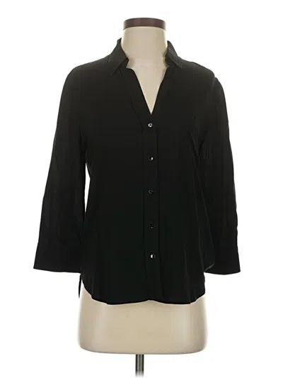 Pre-owned L'agence 3/4 Sleeve Button Down Shirt In Black