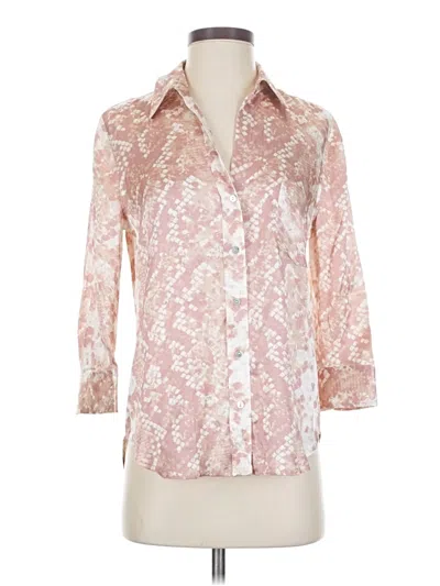 L'agence 3/4 Sleeve Button Down Shirt In Pink