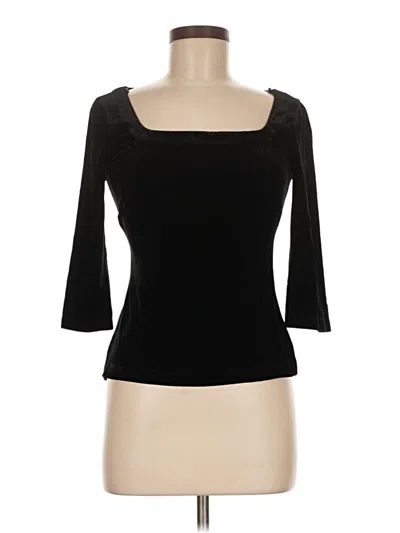 Pre-owned L'agence 3/4 Sleeve Top Black Sweetheart Neckline Tops