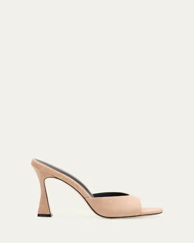 L'agence 95mm Avery Suede Mules In Brown