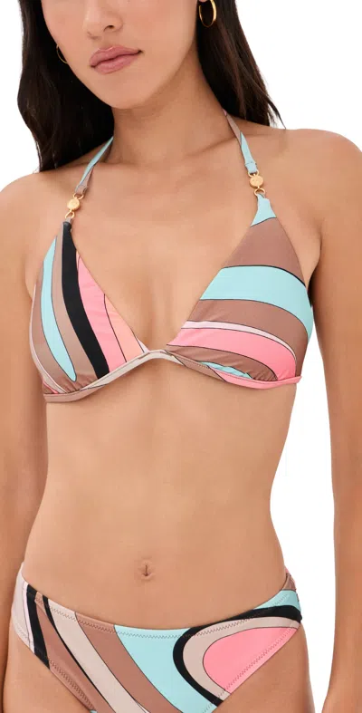 L'agence Abstract Swirl Annabelle Bikini Top Multi