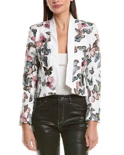 L'agence Ace Embroidered Jacket In White