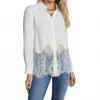 L'agence Adalee Lace Inset Blouse In White In White
